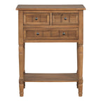 Consolle con 3 cassetti e ripiano inferiore – Blu Navy / Nero / Azzurro / Naturale / Beige, Montaggio da parte di una singola persona