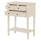 Consolle con 3 cassetti e ripiano inferiore – Blu Navy / Nero / Azzurro / Naturale / Beige, Montaggio da parte di una singola persona