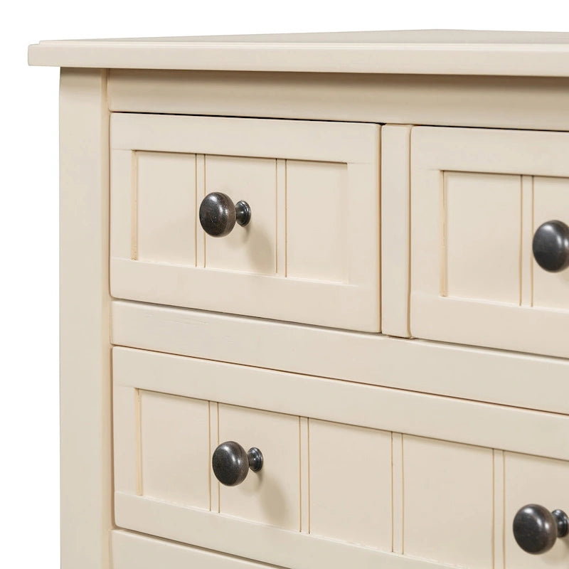 Consolle con 3 cassetti e ripiano inferiore – Blu Navy / Nero / Azzurro / Naturale / Beige, Montaggio da parte di una singola persona