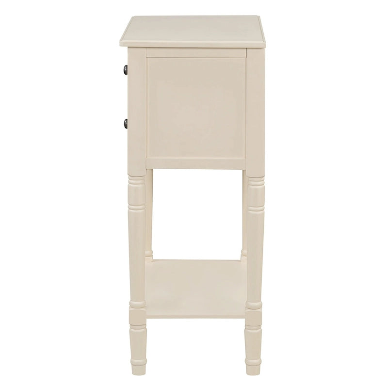 Consolle con 3 cassetti e ripiano inferiore – Blu Navy / Nero / Azzurro / Naturale / Beige, Montaggio da parte di una singola persona