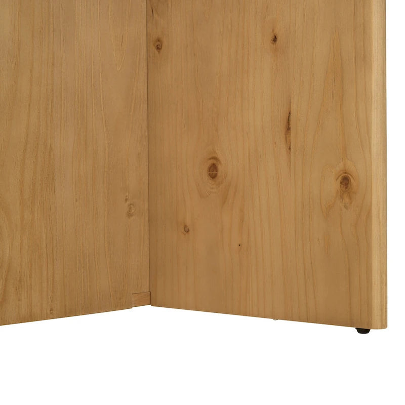 Set da pranzo rotondo 5 pezzi, Naturale/Nero, 4 posti