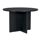 Set da pranzo rotondo 5 pezzi, Naturale/Nero, 4 posti