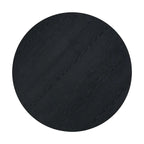 Set da pranzo rotondo 5 pezzi, Naturale/Nero, 4 posti