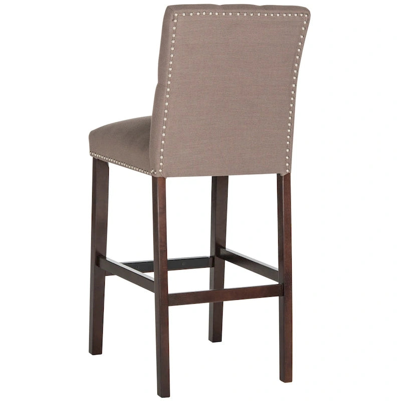 Sgabello da bar trapuntato blu scuro/marrone talpa scuro/beige/grigio chiaro, set da 2