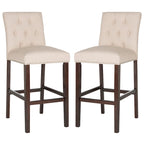 Sgabello da bar trapuntato blu scuro/marrone talpa scuro/beige/grigio chiaro, set da 2