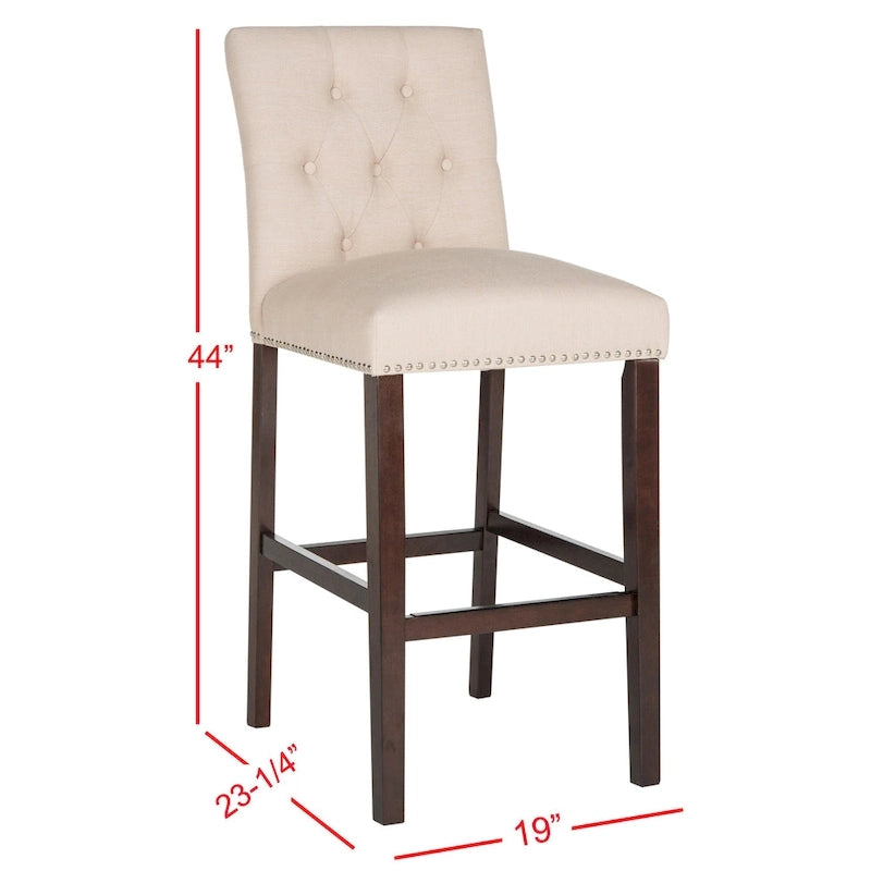 Sgabello da bar trapuntato blu scuro/marrone talpa scuro/beige/grigio chiaro, set da 2