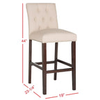 Sgabello da bar trapuntato blu scuro/marrone talpa scuro/beige/grigio chiaro, set da 2