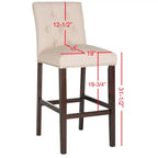 Sgabello da bar trapuntato blu scuro/marrone talpa scuro/beige/grigio chiaro, set da 2