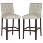 Sgabello da bar trapuntato blu scuro/marrone talpa scuro/beige/grigio chiaro, set da 2