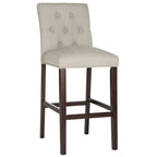 Sgabello da bar trapuntato blu scuro/marrone talpa scuro/beige/grigio chiaro, set da 2