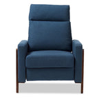 Poltrona reclinabile in tessuto grigio ardesia/blu/grigio, stile Mid-Century, singola