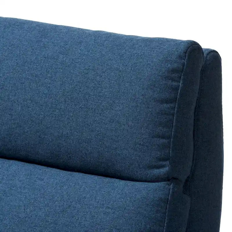 Poltrona reclinabile in tessuto grigio ardesia/blu/grigio, stile Mid-Century, singola