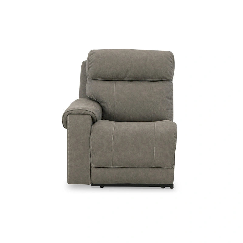 Divano componibile reclinabile elettrico a 7 posti, grigio