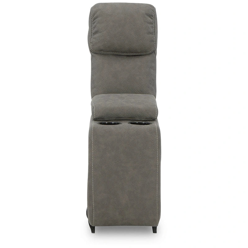 Divano componibile reclinabile elettrico a 7 posti, grigio