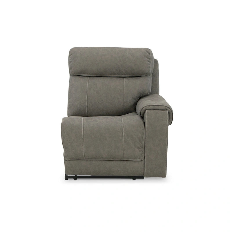 Divano componibile reclinabile elettrico a 7 posti, grigio