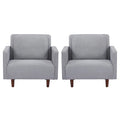 Grigio chiaro / Giallo / Grigio scuro – Poltrona letto convertibile, set da 2