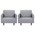 Grigio chiaro / Giallo / Grigio scuro – Poltrona letto convertibile, set da 2