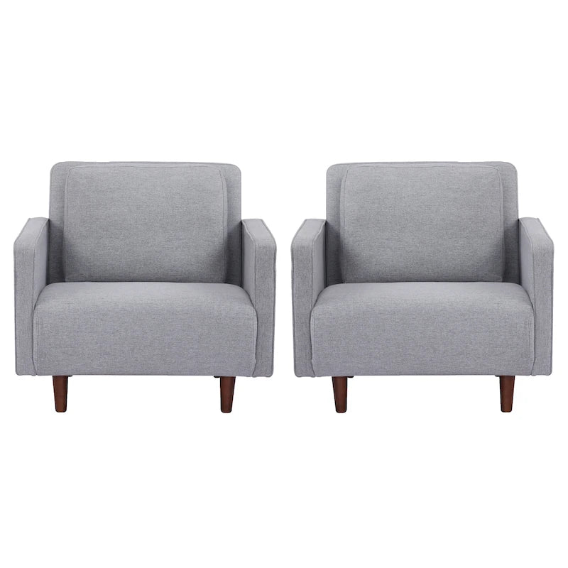Grigio chiaro / Giallo / Grigio scuro – Poltrona letto convertibile, set da 2