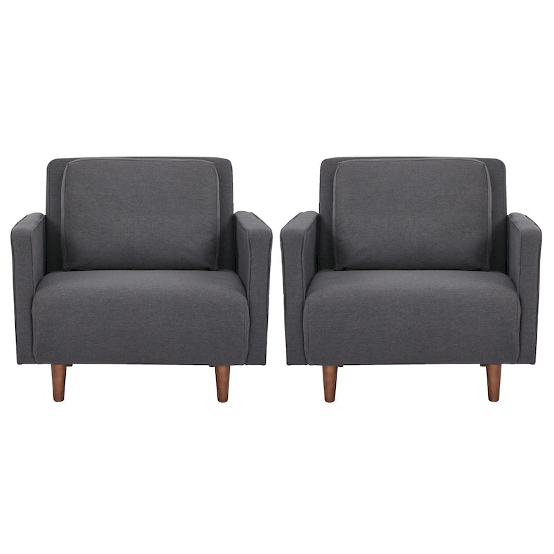 Grigio chiaro / Giallo / Grigio scuro – Poltrona letto convertibile, set da 2