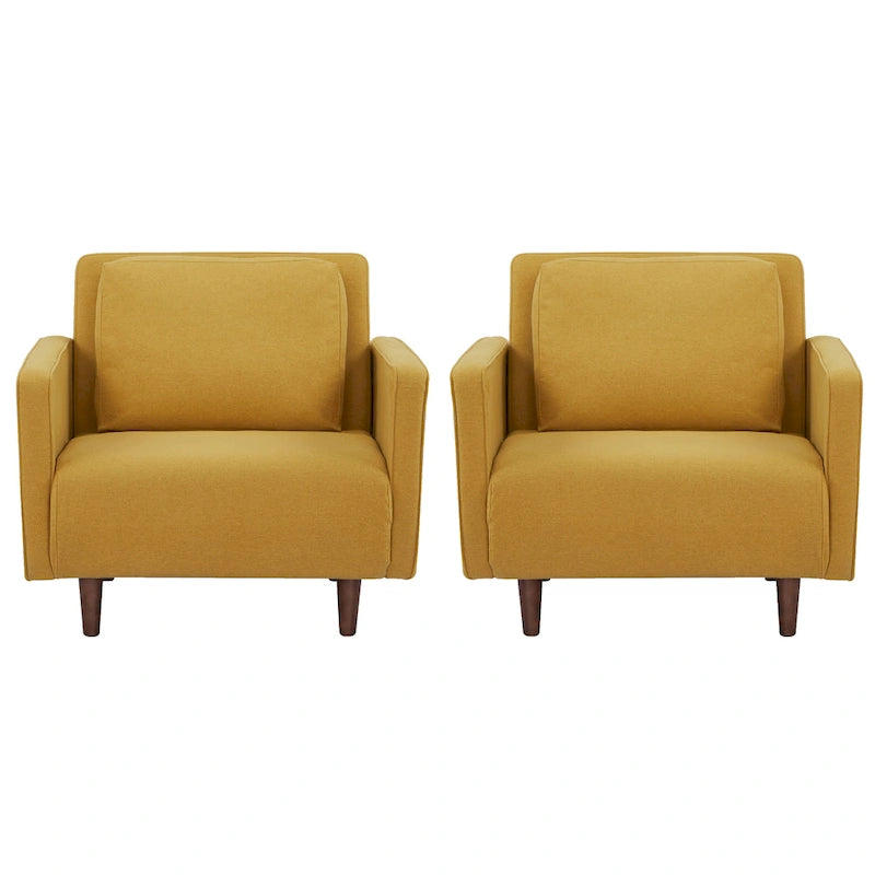 Grigio chiaro / Giallo / Grigio scuro – Poltrona letto convertibile, set da 2