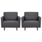 Grigio chiaro / Giallo / Grigio scuro – Poltrona letto convertibile, set da 2