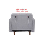 Grigio chiaro / Giallo / Grigio scuro – Poltrona letto convertibile, set da 2