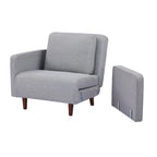 Grigio chiaro / Giallo / Grigio scuro – Poltrona letto convertibile, set da 2