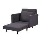Grigio chiaro / Giallo / Grigio scuro – Poltrona letto convertibile, set da 2