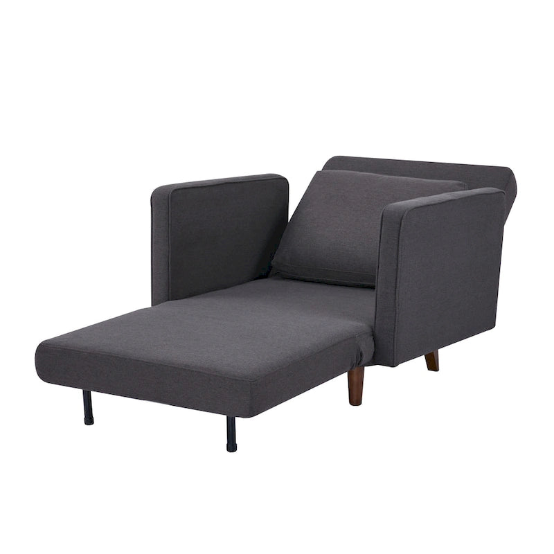 Grigio chiaro / Giallo / Grigio scuro – Poltrona letto convertibile, set da 2
