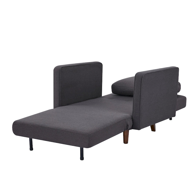 Grigio chiaro / Giallo / Grigio scuro – Poltrona letto convertibile, set da 2