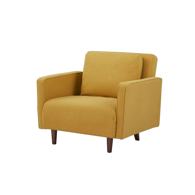 Grigio chiaro / Giallo / Grigio scuro – Poltrona letto convertibile, set da 2
