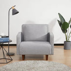 Grigio chiaro / Giallo / Grigio scuro – Poltrona letto convertibile, set da 2