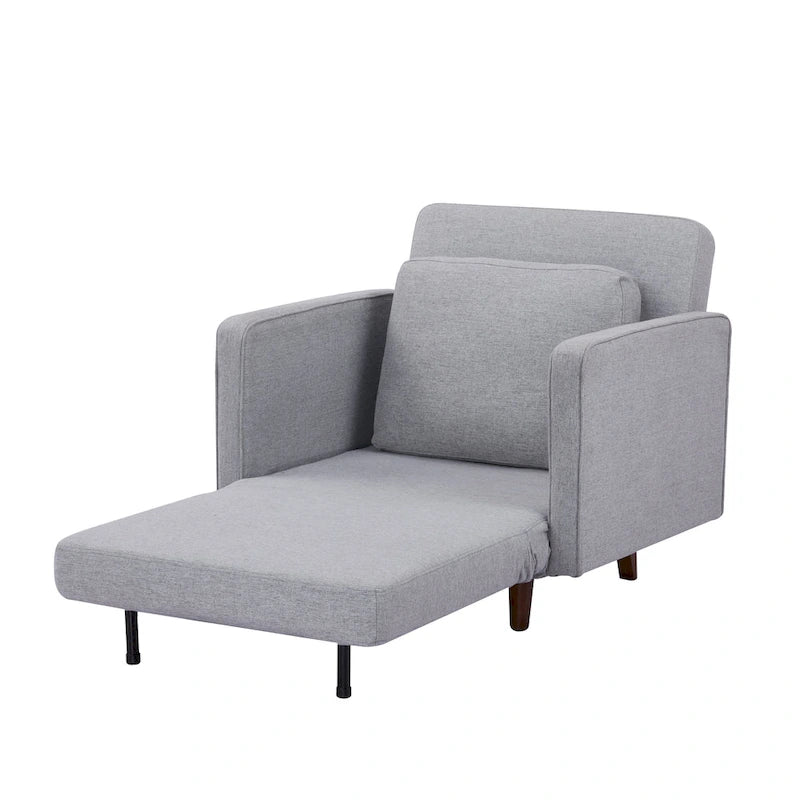 Grigio chiaro / Giallo / Grigio scuro – Poltrona letto convertibile, set da 2