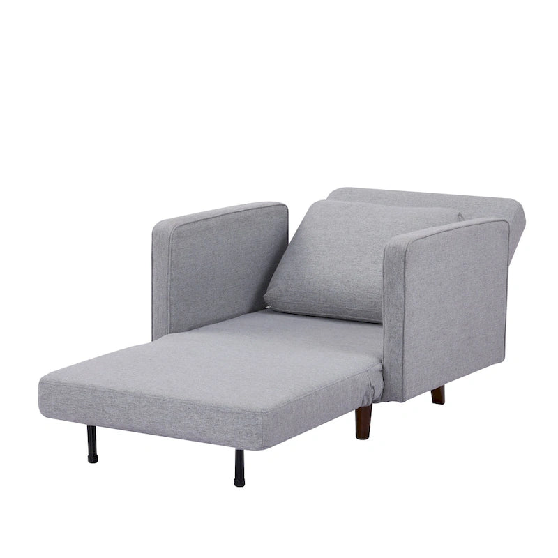 Grigio chiaro / Giallo / Grigio scuro – Poltrona letto convertibile, set da 2