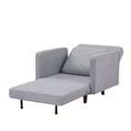Grigio chiaro / Giallo / Grigio scuro – Poltrona letto convertibile, set da 2