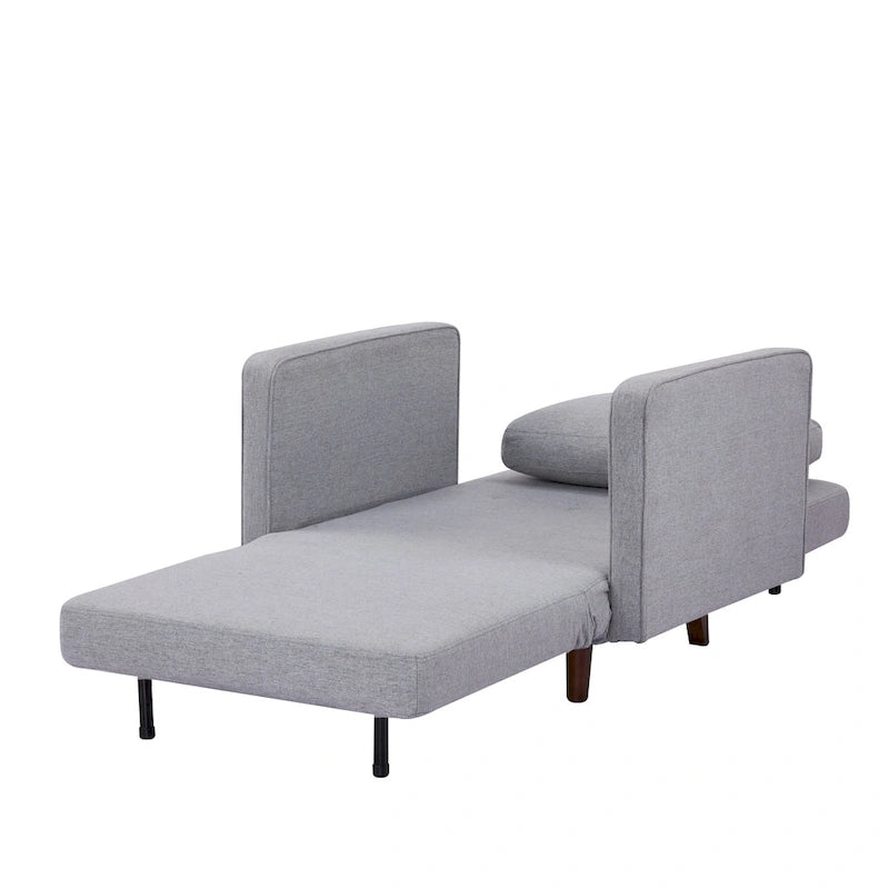 Grigio chiaro / Giallo / Grigio scuro – Poltrona letto convertibile, set da 2