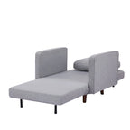 Grigio chiaro / Giallo / Grigio scuro – Poltrona letto convertibile, set da 2