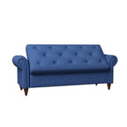 Panca ottomana contenitore in velluto grigio scuro/blu navy/giallo/verde scuro con braccioli arrotolati – 1 persona