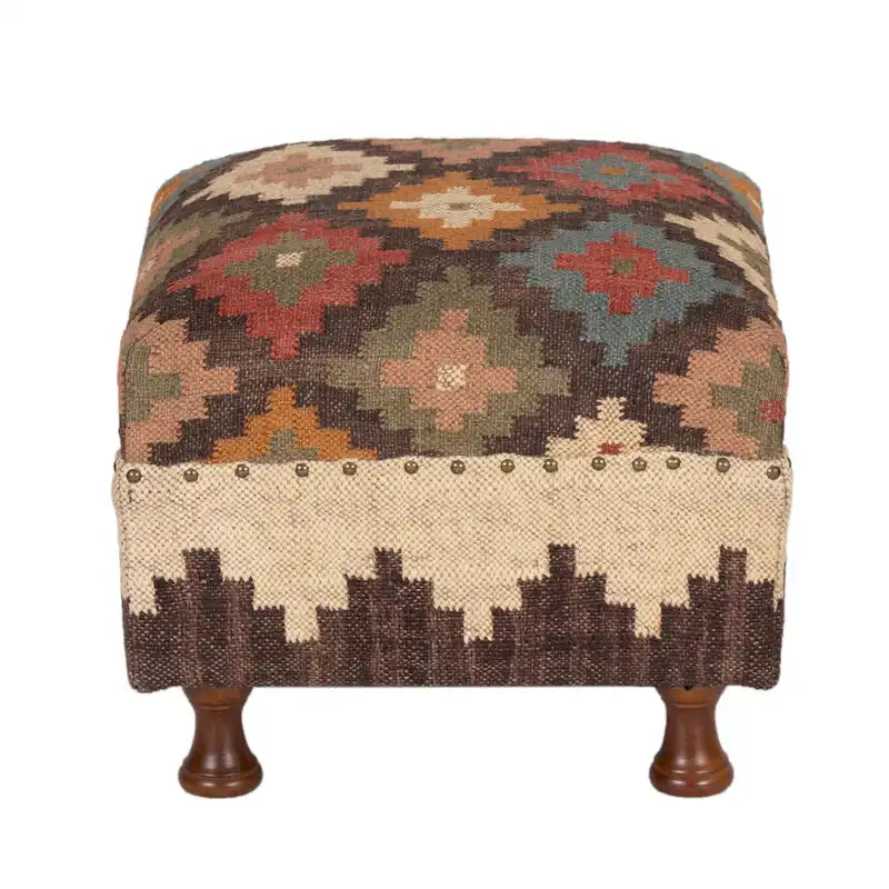 Sgabello Ottomano Kilim Mandorla – 1 Posto