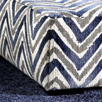 Pouf/Ottoman quadrato in microfibra blu navy – 1 posto a sedere