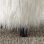 Pouf Shag in finta pelliccia bianca – 1 Posto