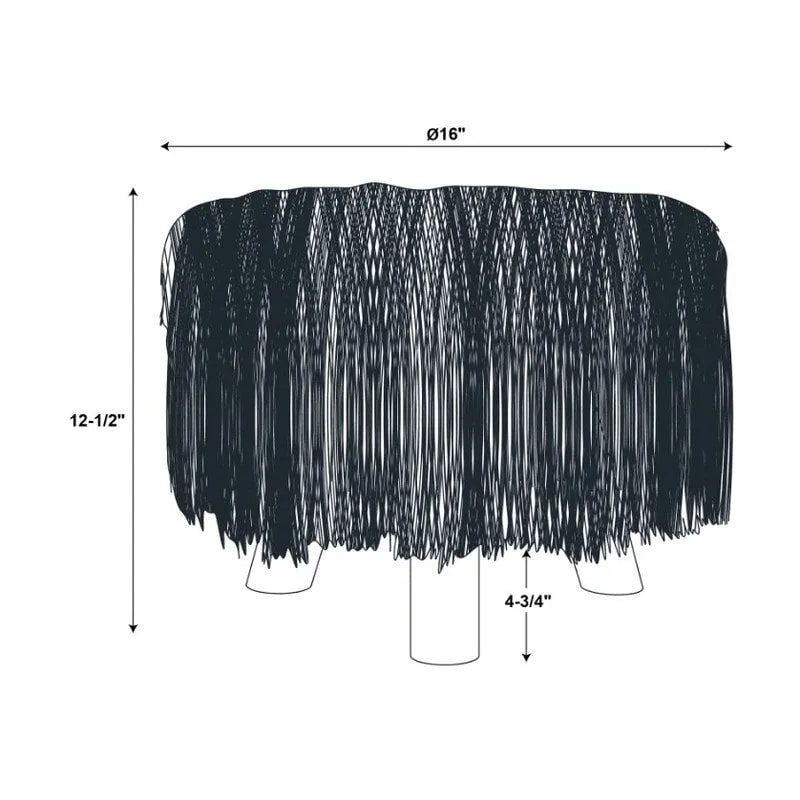 Pouf Shag in finta pelliccia bianca – 1 Posto