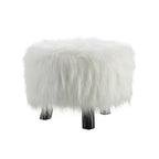 Pouf Shag in finta pelliccia bianca – 1 Posto