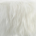 Pouf Shag in finta pelliccia bianca – 1 Posto