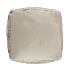 Pouf in Cotone a Fantasia Geometrica Beige/Grigio, Posto Singolo