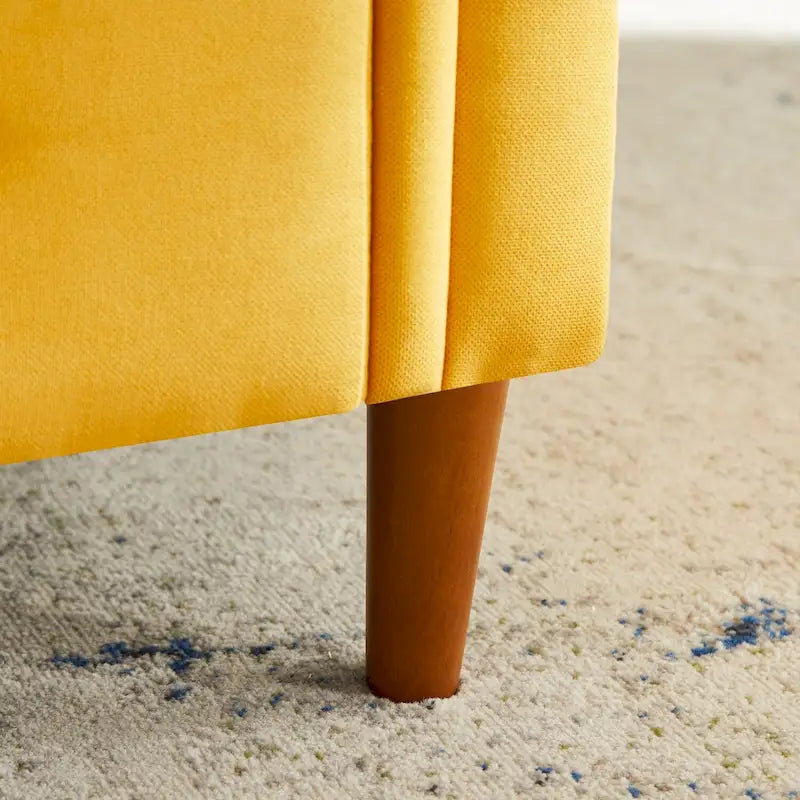 Panca Poggiapiedi con Braccioli Arrotolati e Contenitore, Grigio Scuro / Verde / Blu Scuro / Giallo / Beige, Singola