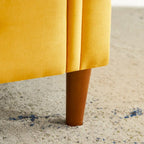 Panca Poggiapiedi con Braccioli Arrotolati e Contenitore, Grigio Scuro / Verde / Blu Scuro / Giallo / Beige, Singola