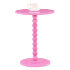 Tavolino rotondo con fuso blu schiuma di mare / bianco / rosa – 1 persona