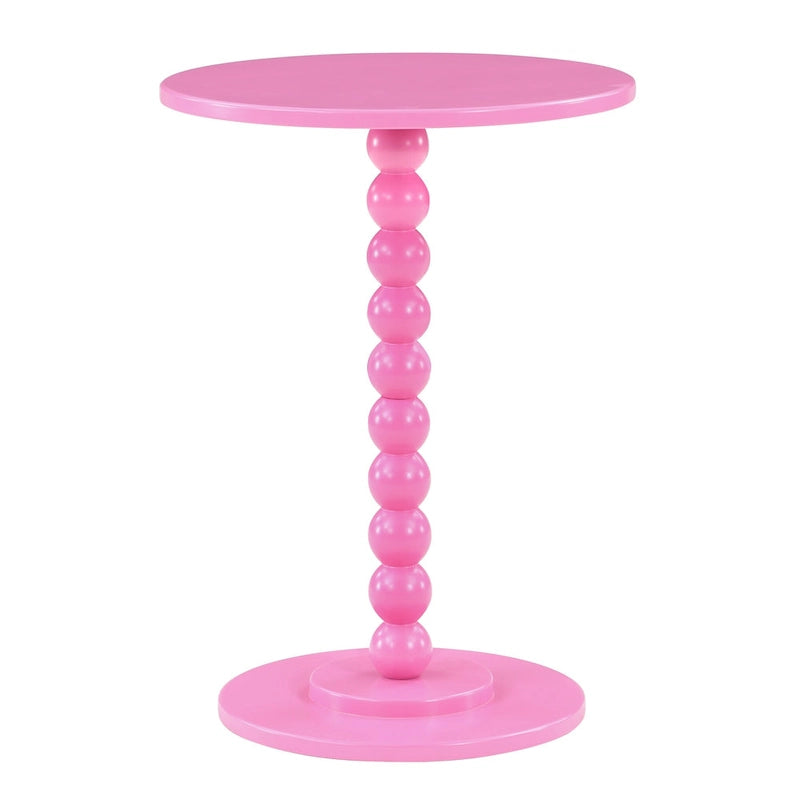 Tavolino rotondo con fuso blu schiuma di mare / bianco / rosa – 1 persona