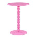 Tavolino rotondo con fuso blu schiuma di mare / bianco / rosa – 1 persona